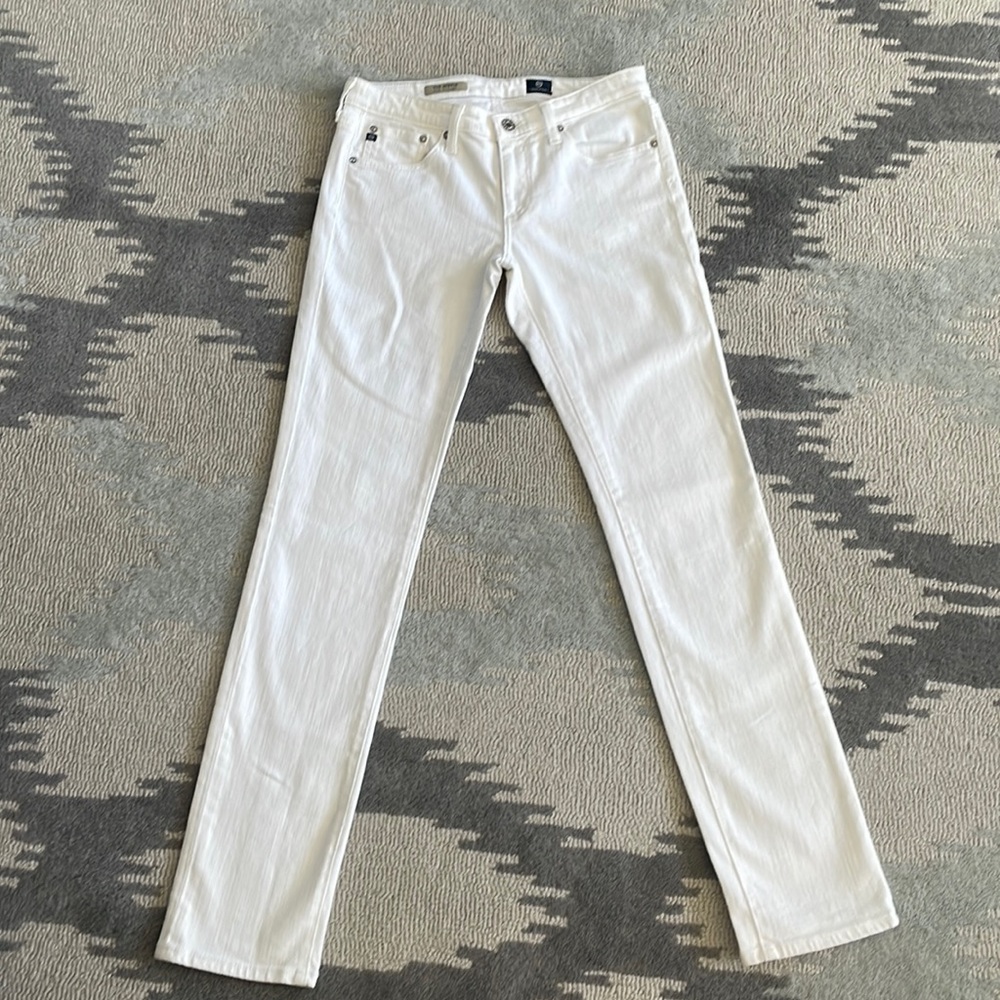 The Stevie slim straight white jeans